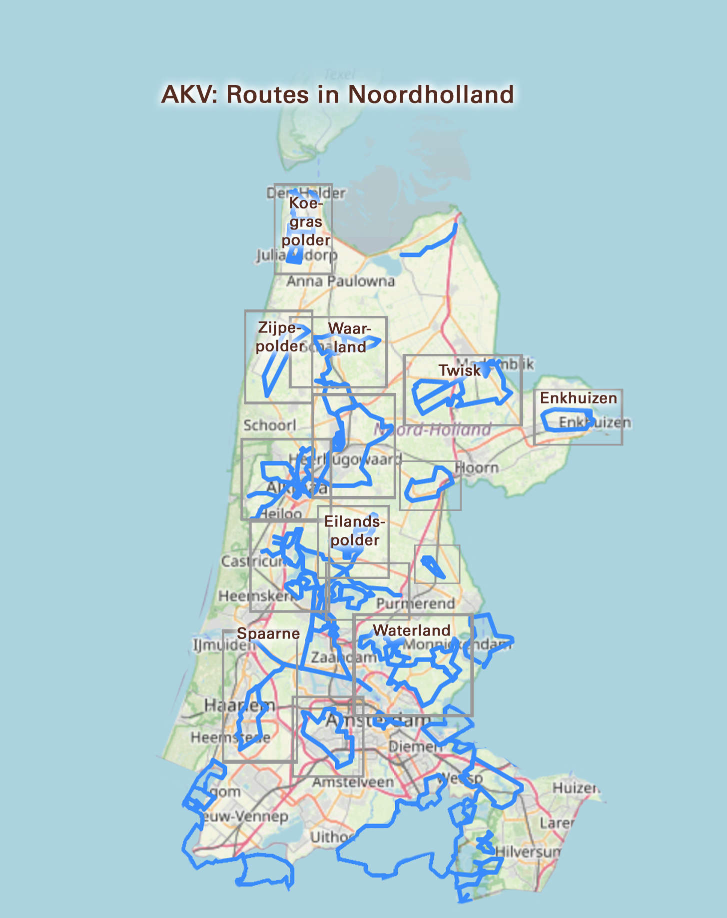 Routes in Noordholland