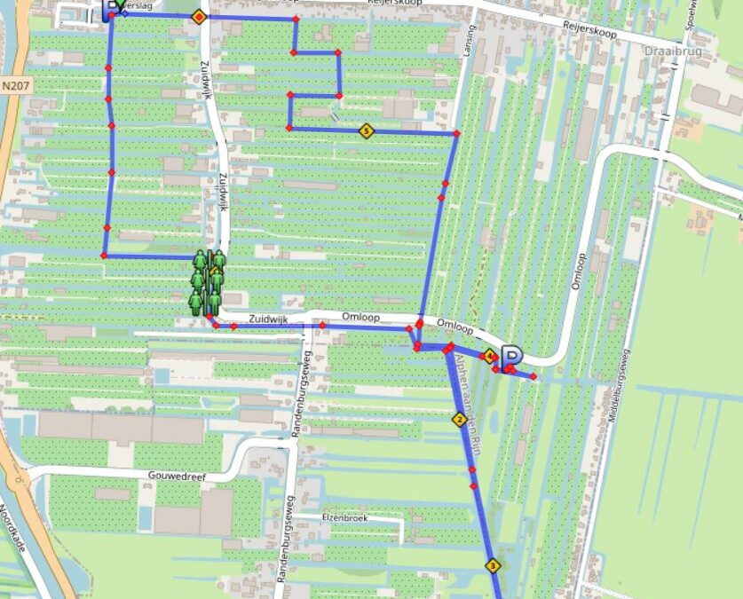 Boskoop oost, lengte 8 km